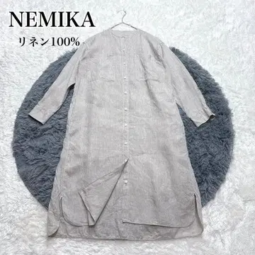 NEMIKA 레리안 린넨 원피스 밴드 카라 이탈리아제