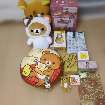 리락쿠마 굿즈 묶음 판매 2단 왜건 시계 봉제 인형