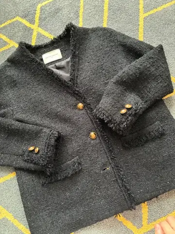 UNITED ARROWS 트위드 노카라 자켓 M 사이즈