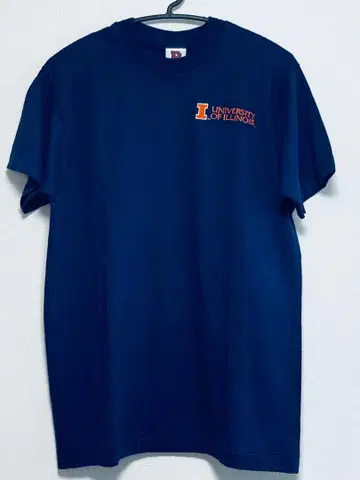 90s USA제 일리노이 대학 자수 칼리지 T셔츠 M 데드스탁