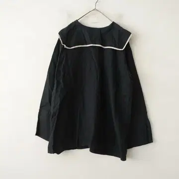 네스트로브 nest Robe 린넨 바이컬러 세일러 블라우스 블랙