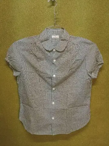 Bshop the smock shop 깅엄 체크 반팔 셔츠