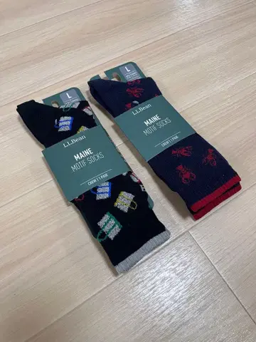 미사용 새상품 L.L.Bean 삭스 2세트 양말 L 사이즈
