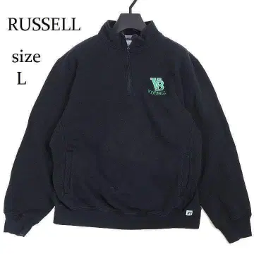Russell 러셀 하프 지퍼 맨투맨 VB FOOTBALL 블랙 L