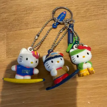 레트로 헬로키티 키티 스트랩 피규어 3개