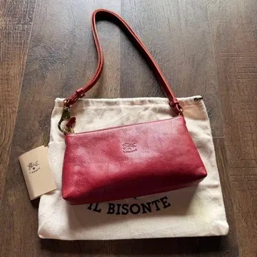 미사용 새상품 IL BISONTE 일비종떼 가죽 숄더백