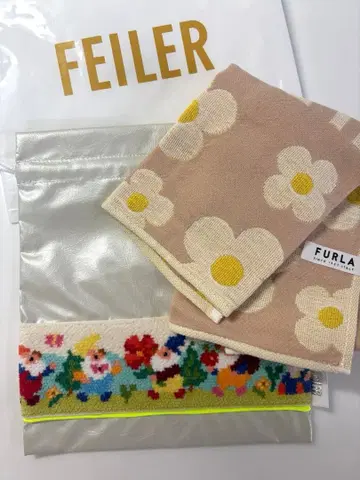 FEILER 복조리 파우치 & FURLA 대형 미에 거즈 손수건