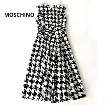새상품급 레어 MOSCHINO 모스키노 올 패턴 롱 드레스 원피스