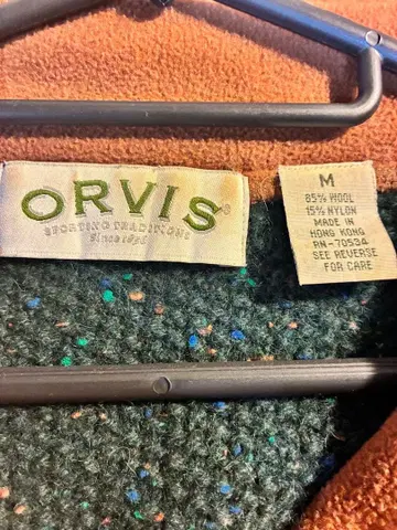 [ 명작 새상품급 ] ORVIS 오비스 하프 지퍼 스웨터 울 혼방 그린