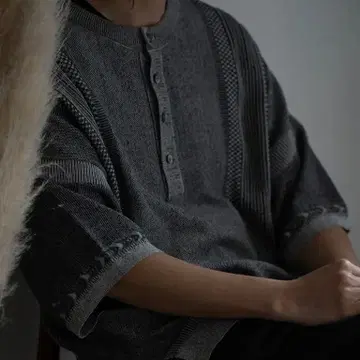 새상품 26SS YASHIKI Ryokufu Henley Knit