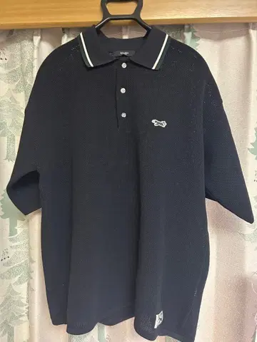 BEAMS HEART 피케 셔츠 블랙 L 사이즈