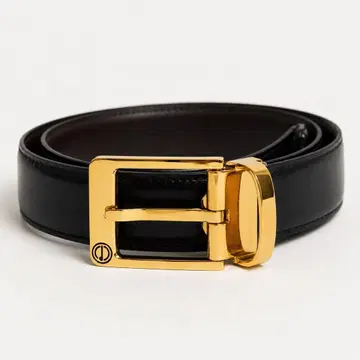 던힐 dunhill 천연 가죽 가죽 벨트 블랙 골드 버클 남성용
