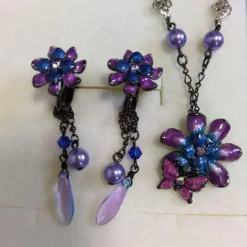 새상품급 ANNA SUI 안나수이 목걸이 귀걸이 세트