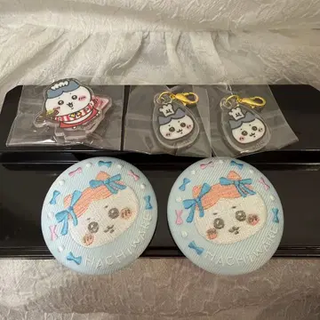 치이카와 하치와레 레스토랑 자수 캔뱃지 아크릴 스탠드 세트