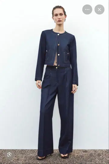 ZARA 숏 자켓 대비 탑 스티치 셋업 미사용