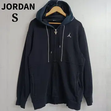 조던 JORDAN 지퍼 후드티 S 블랙 자수 로고