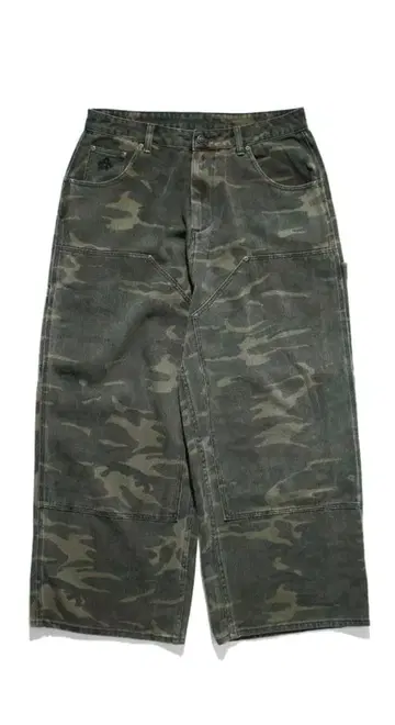 ANTIMID DOUBLE KNEE BAGGY DENIM - Camo