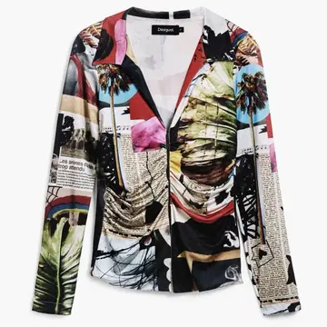 Desigual 라크루아 아트 콜라주 프린트