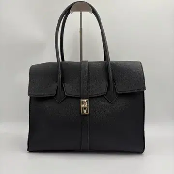 GUSCIO 구시오 골드 라벨 엘레강스 토트백 가죽 블랙