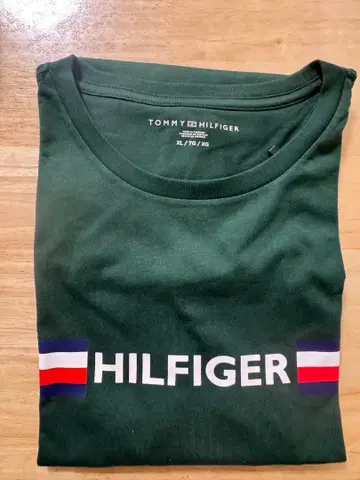 TOMMY HILFIGER 티셔츠 XL 다크 그린