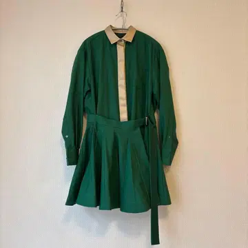 sacai 플리츠 스커트 도킹 원피스