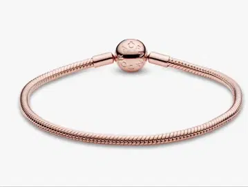 PANDORA 모먼트 17cm 로즈 스네이크 체인 팔찌