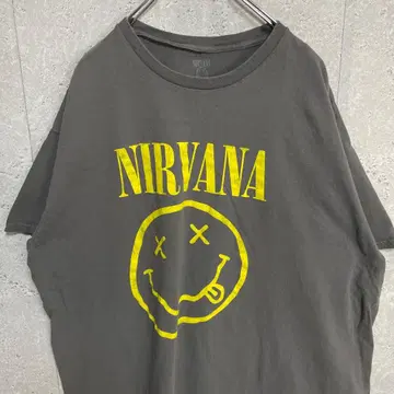 너바나 뮤직 밴드 스마일 그레이 T셔츠 2XL