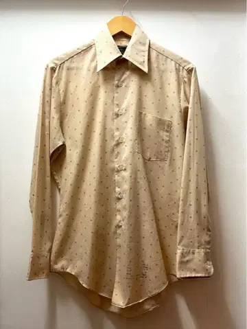 70s Sears 올 패턴 드레스 셔츠