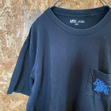 AE10247 UNIQLO 반팔 T셔츠 블랙 남성용 XL 포스