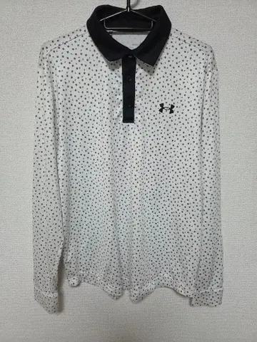 언더아머 UNDER ARMOUR 골프 올 패턴 긴팔 피케 셔츠 M