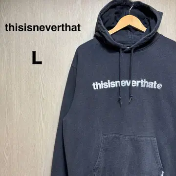thisisneverthat 후드티 L 블랙 자수 로고