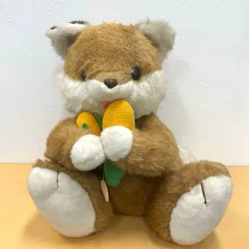콘 여우 봉제 인형 OIKE 야채 이야기 쇼와 레트로 특대형 레어 3
