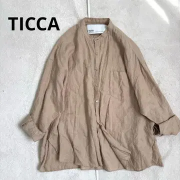 TICCA 린넨 밴드 카라 셔츠 긴팔 티카