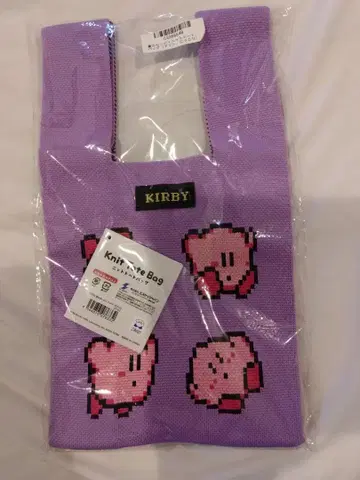 KIRBY 니트 토트백 퍼플