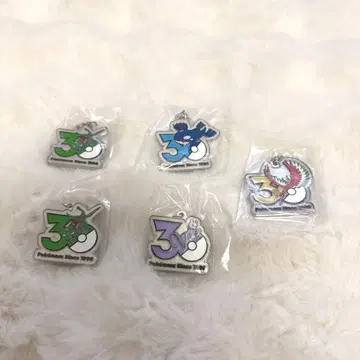포켓몬 30주년 메탈 참 마스코트 5개 세트