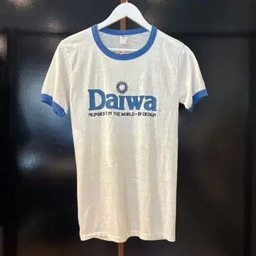 80년대 DAIWA 래글런 T셔츠 빈티지 잉크 프린트