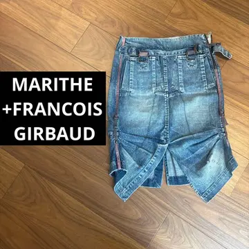 MARITHE+FRANCOIS GIRBAUD 데님 스커트 미디 기장 SS