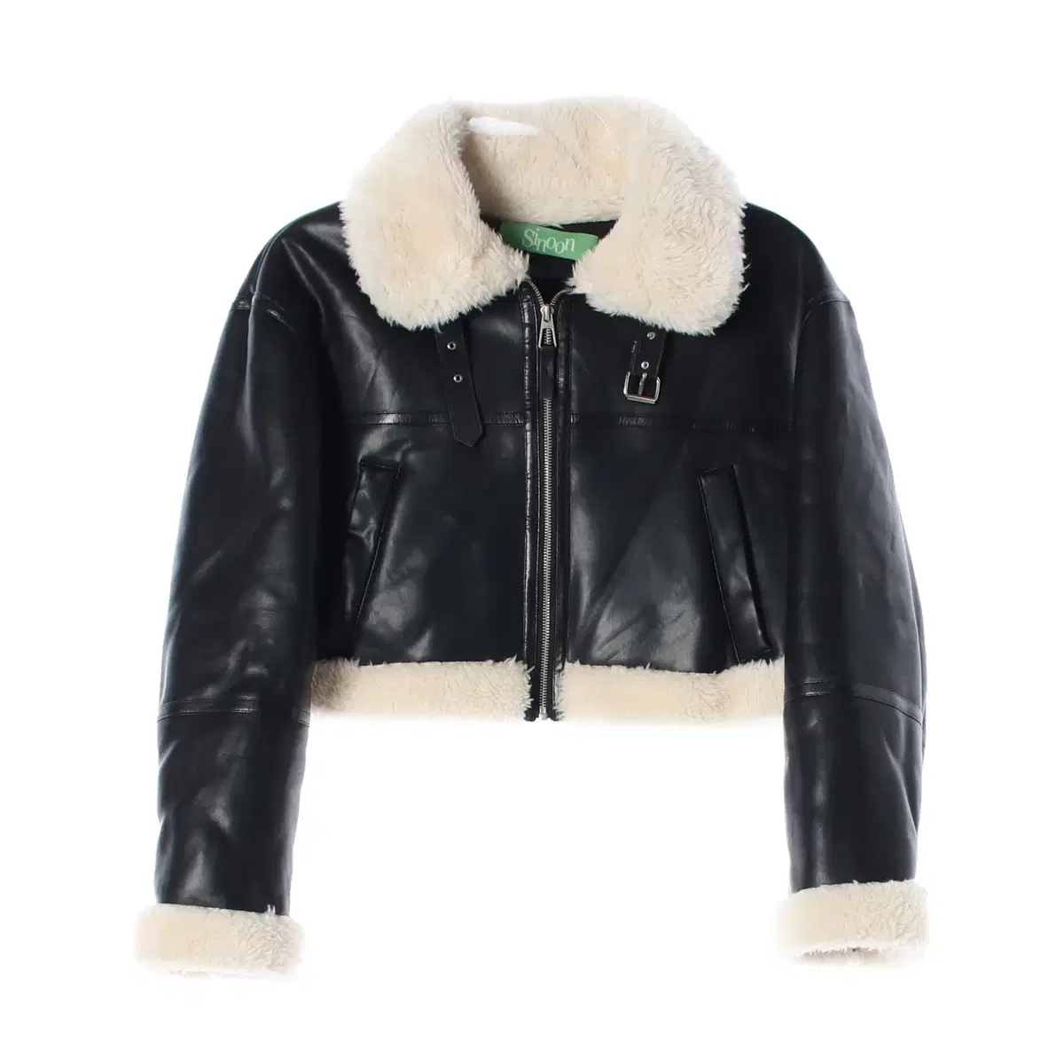 Sinoon heavy mix fur jacket ash brown Sinoon heavy mix fur