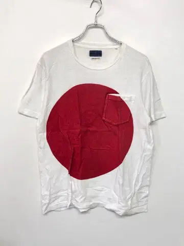 BLUE BLUE JAPAN 일본제 히노마루 오오마루 가슴 포켓 티셔츠