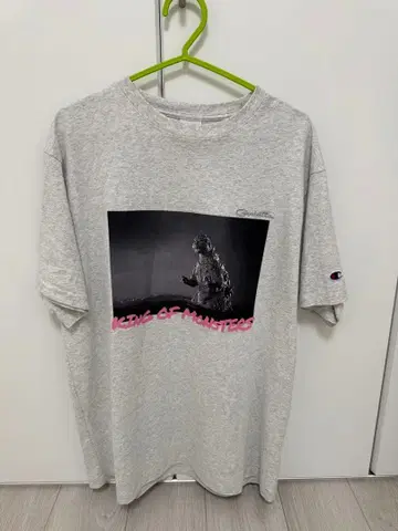 Champion Godzilla 남성용 T셔츠 XL 그레이