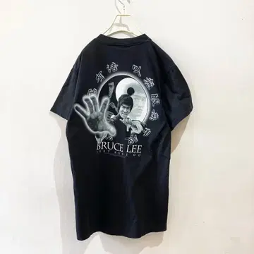 90s~ 음양 블루스 리 티셔츠 빈티지 한자 무비티 USA 구제 의류