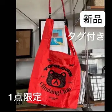 새상품 에코백 Topologie 편의점백 토트백 레드