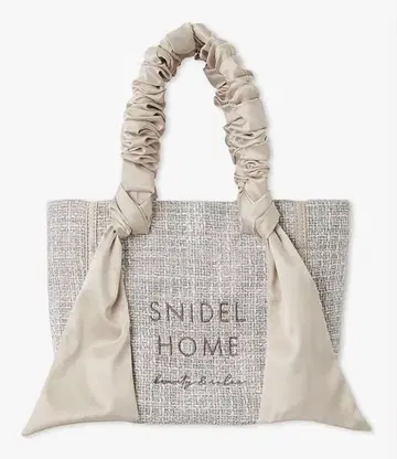 SNIDEL HOME 트위드 리본 백 BEG