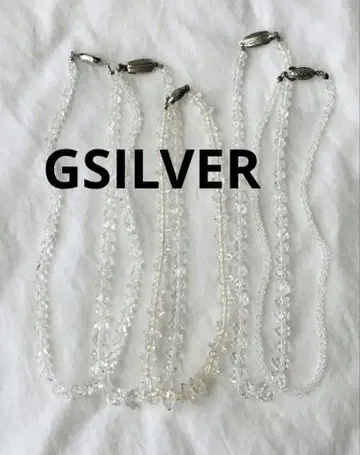 빈티지 화이트 수정 실버 목걸이 GSILVER 묶음 판매 5개
