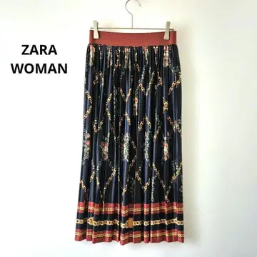 새상품 ZARA WOMAN 스카프 패턴 스커트 SIZE S