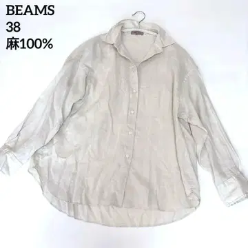 컨디션 최상 BEAMS LIGHTS 빔즈 린넨 셔츠 오버 사이즈 M