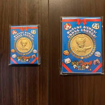 요괴워치 10주년 기념 금 메달 2종 세트