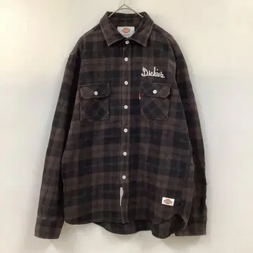 Dickies 디키즈 체크 플란넬 셔츠 자수 L 사이즈