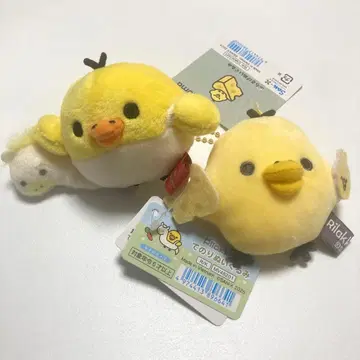 리락쿠마 BASIC 키이로이토리 매달리는 봉제 인형 손바닥 봉제 인형