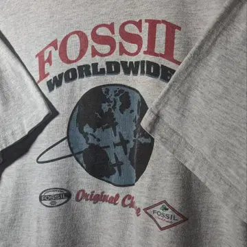 90s FOSSIL 미국 기업 기업물 지구본 모델 싱글 스티치 T